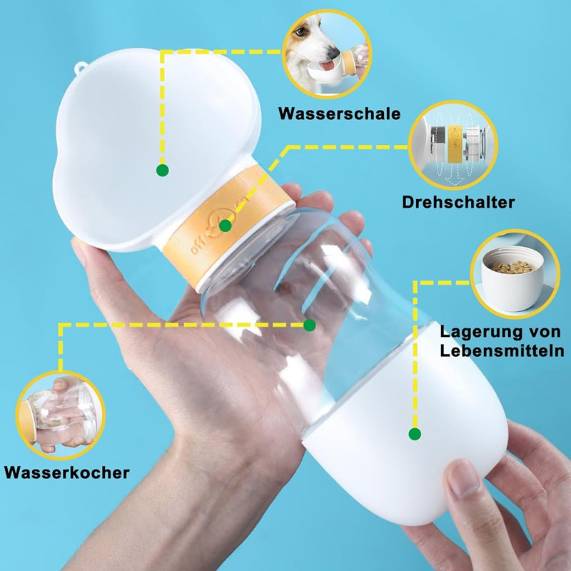 Bouteille d'eau pour chien pour l'extérieur Portable Companion Cup en plastique Bouteille d'eau Marche pour chien W