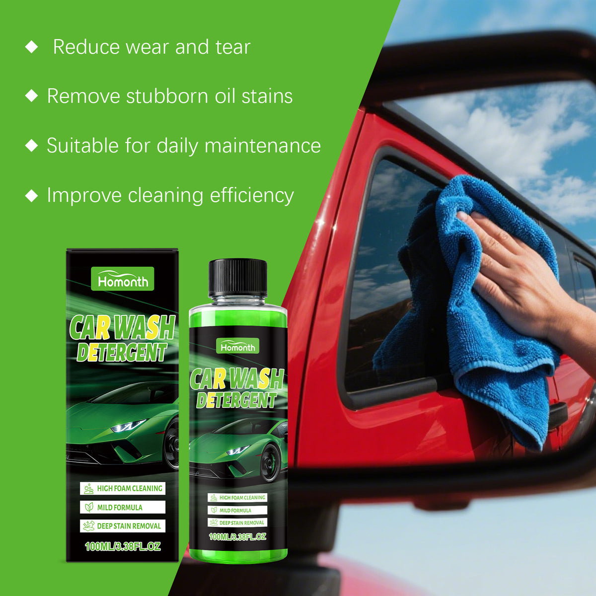 High-foaming liquid car wash