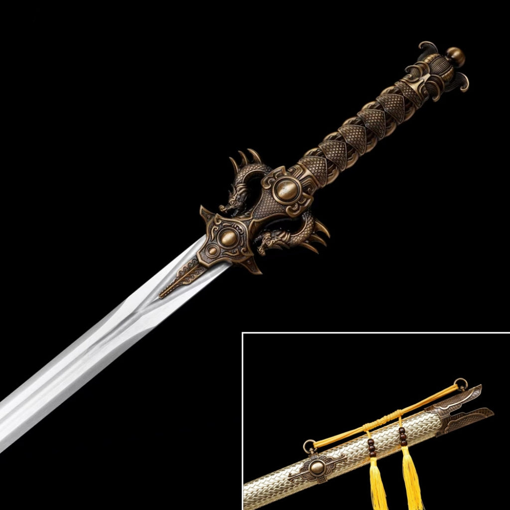 Long Dragon Empereur Épée Long-Style Ancienne Épée Han-Style Épée Intégrée Manga forgée