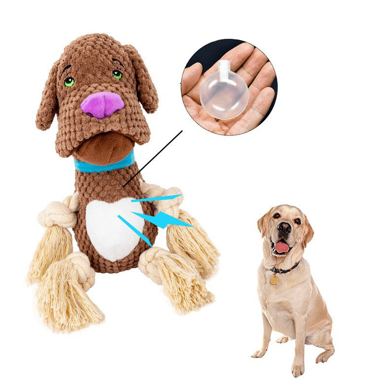 Type de coquille de peluche de chien contenant du papier son Bb appelé jouet de molar résistant aux piqûres Intera