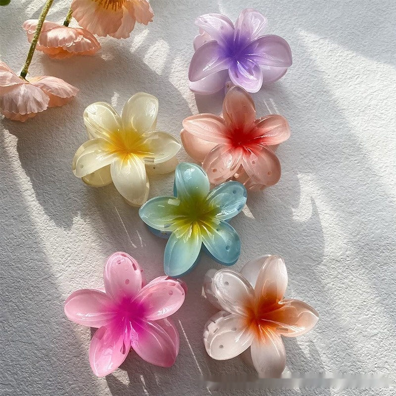 Fleur d'oeuf Bauhinia Retour Spoon Grasping Clip capillaire