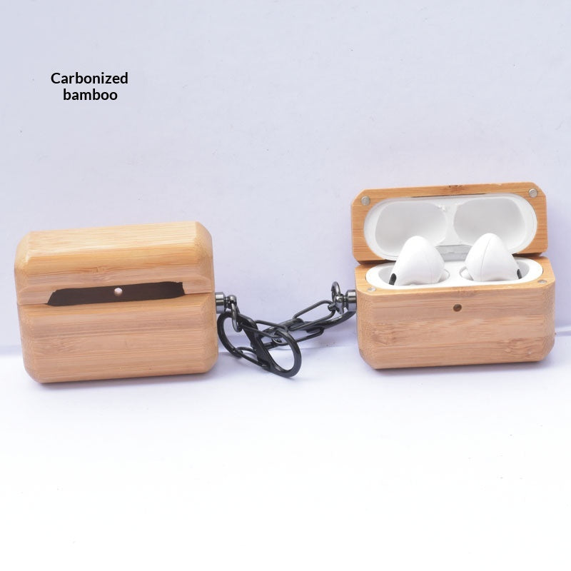 Boîtier d'écouteur Bluetooth en bois