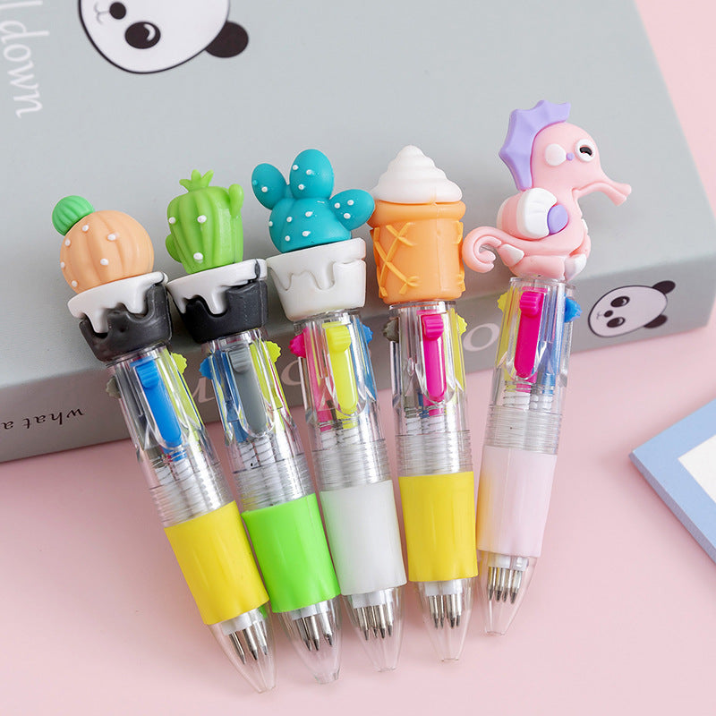 Cute Cartoon Cute Object Four-color Press Ballpoint Pen
