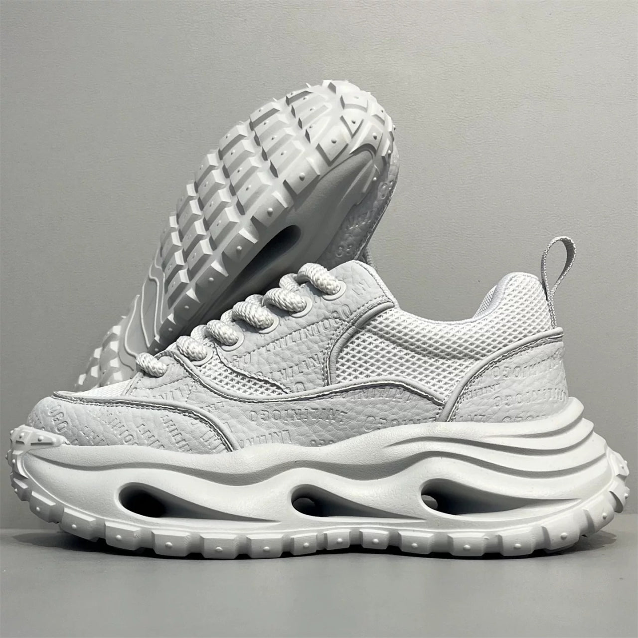 Hommes Hollow Out Platform Hauteur croissant Sneakers