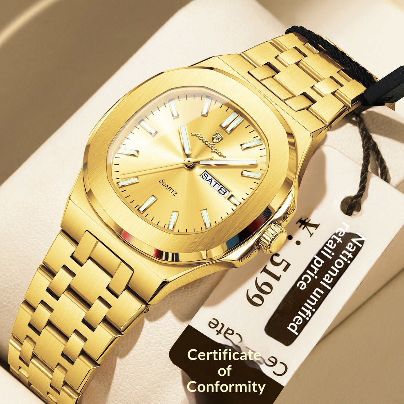 Montre ultra-mince avec étanche Et caractéristiques lumineuses