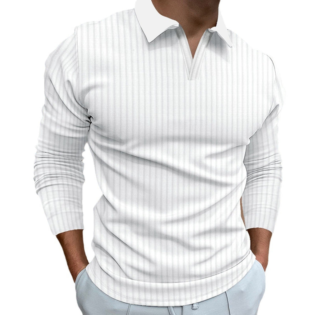 Solid Color Fitness Business Casual Lapels manches longues hommes