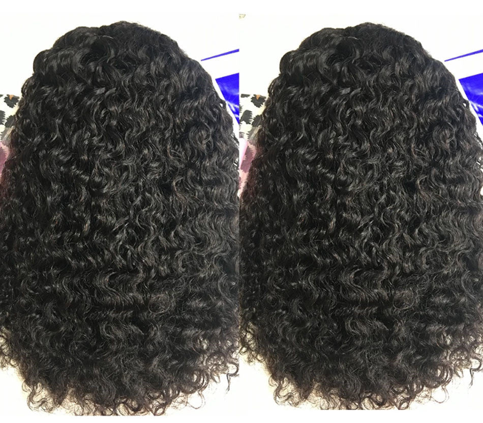 Kinky Curly Short Bob Lace Perruque de cheveux humains