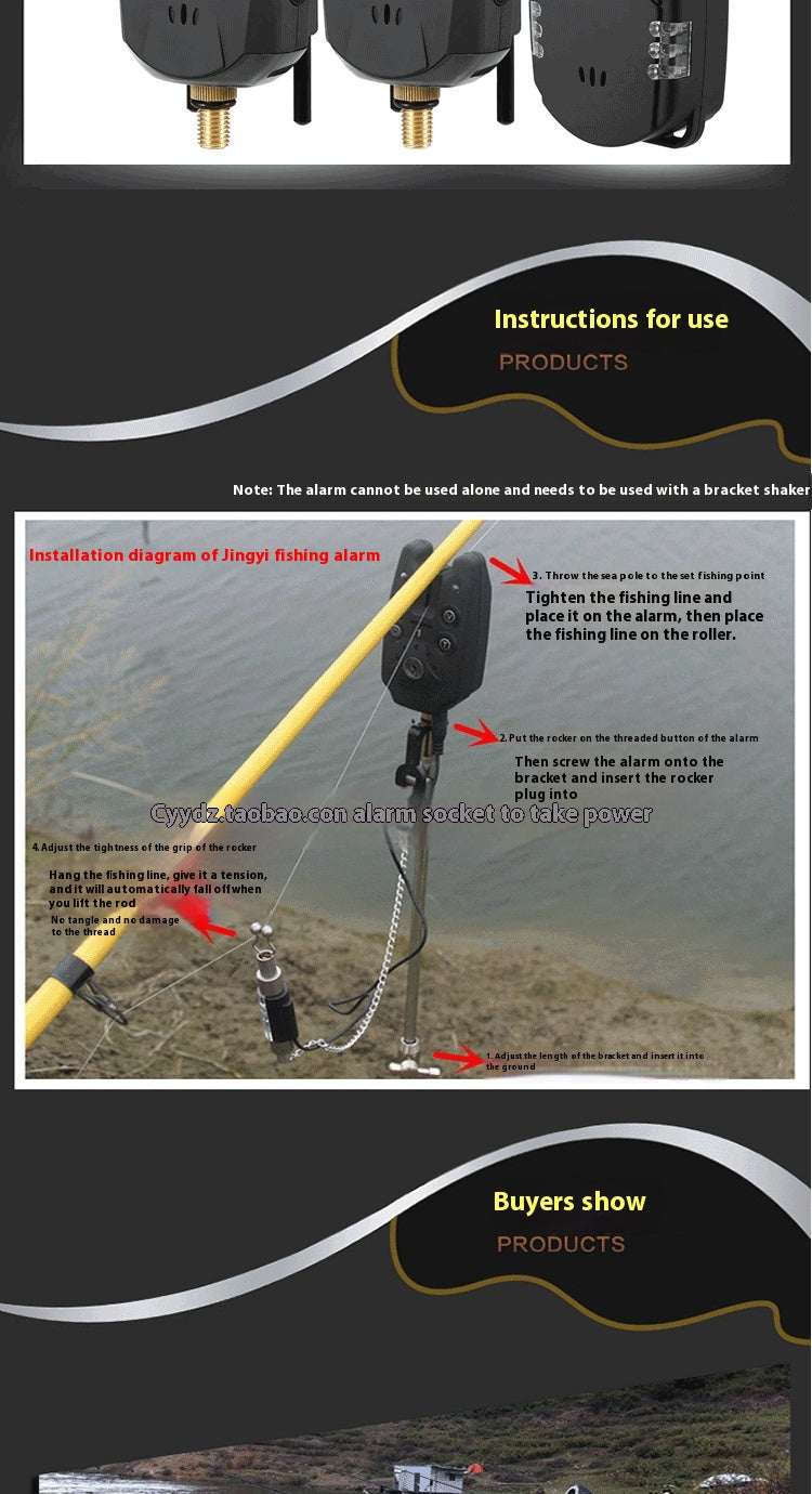 Entrepôt électronique d'alarme de pêche sans fil