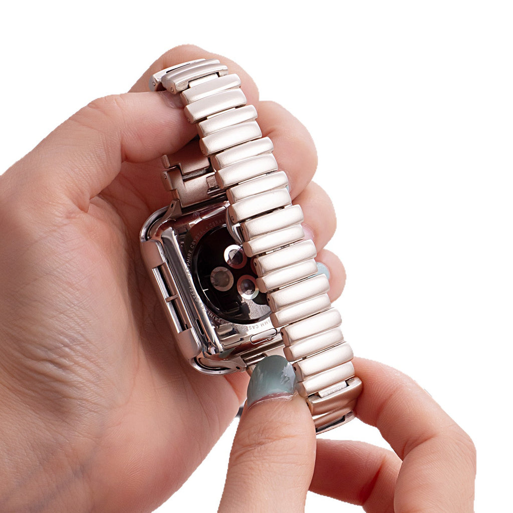 Bracelet irrégulier en acier inoxydable Kaléidoscope Bracelet de montre