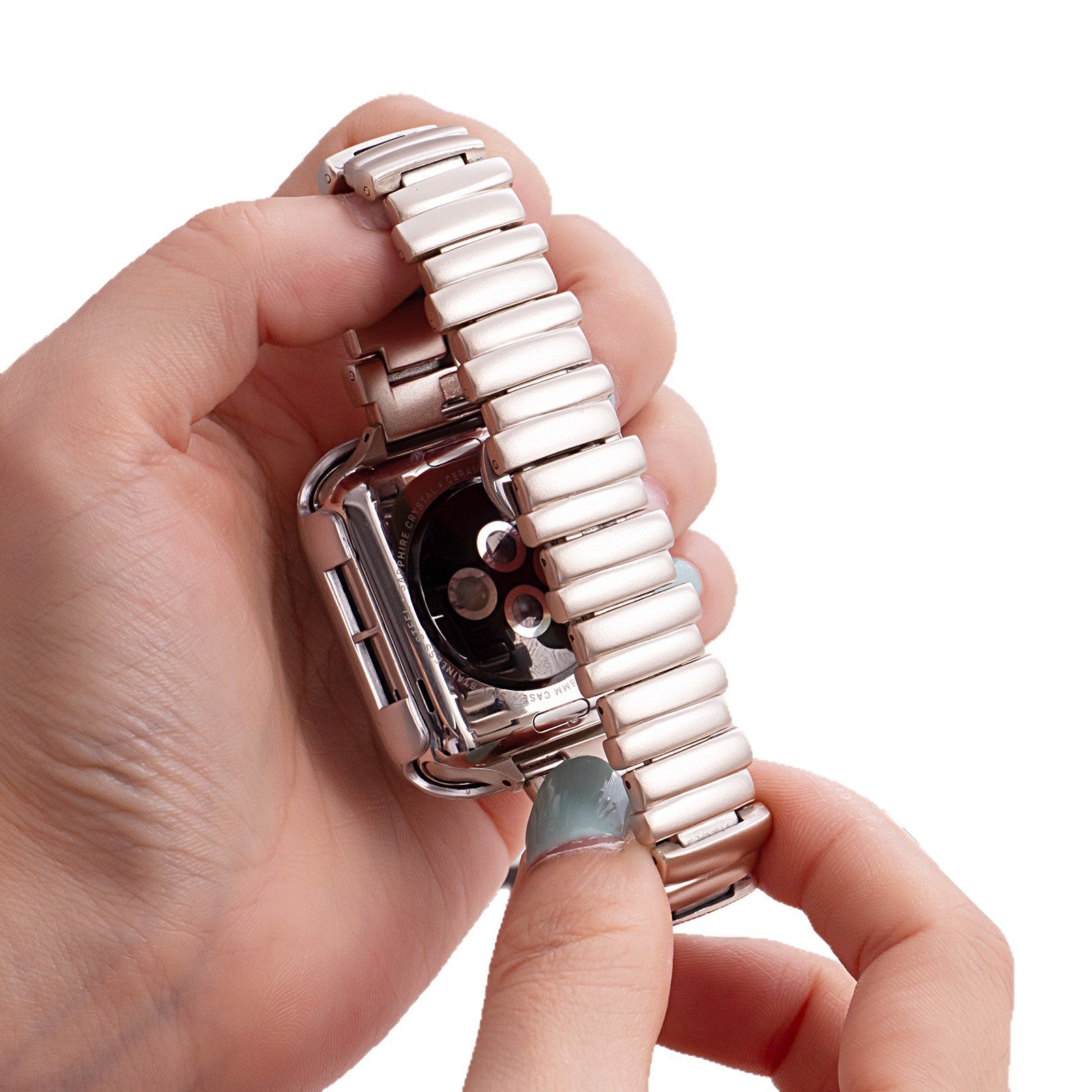 Bracelet irrégulier en acier inoxydable Kaléidoscope Bracelet de montre