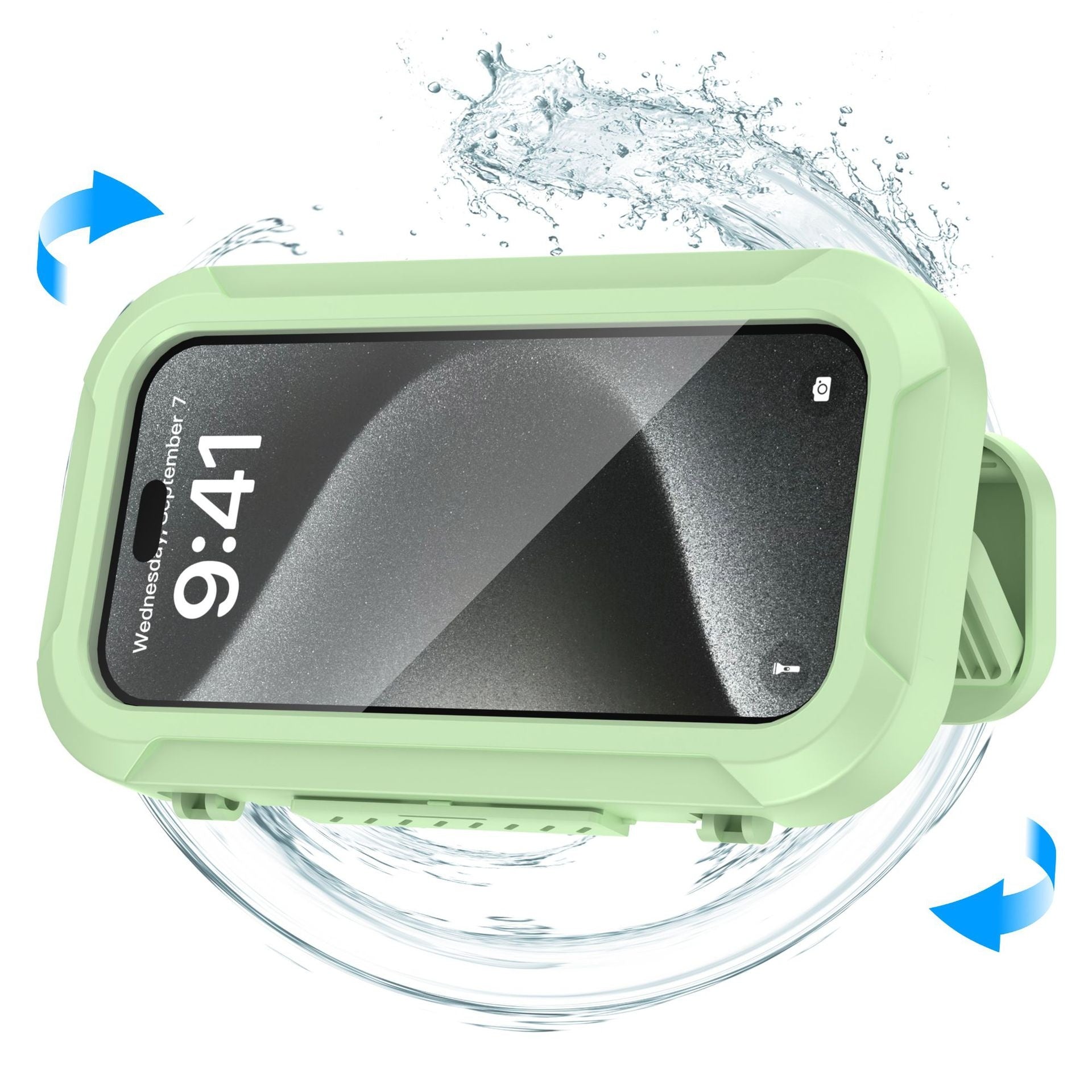 Salle de bain Étanche Étui de téléphone Douche Dispositif de streaming avec écran tactile et non-