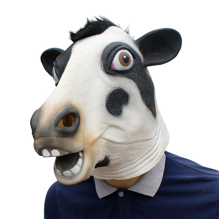 Halloween Fête Masque de vache Latex Headgear