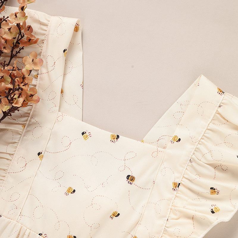 Bubble Romper bébé fille d'abeille - 1er jour d'abeille Romper