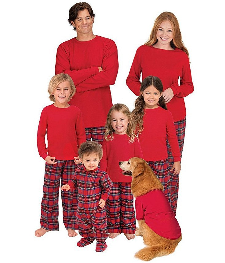 Plaid Coton Noël Parent-enfant Pajamas