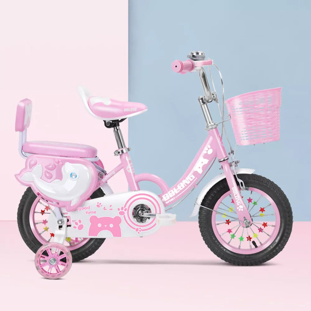 12-16Inch Enfants Vélo pour 2-10 ans Enfants Filles Vélo Stabiliser
