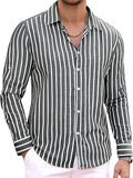 Chemise à manches longues à manches longues classique rayéeQuatre-Way Stretch Top Homme