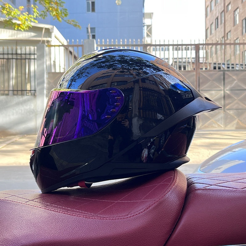 Casque de moto bébé garçon et fille été personnalité gros couple de queue