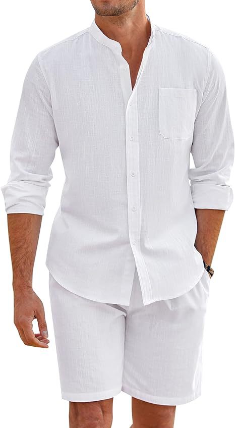 Chemise à manches longues à manches longues confortable en coton doublé pour homme