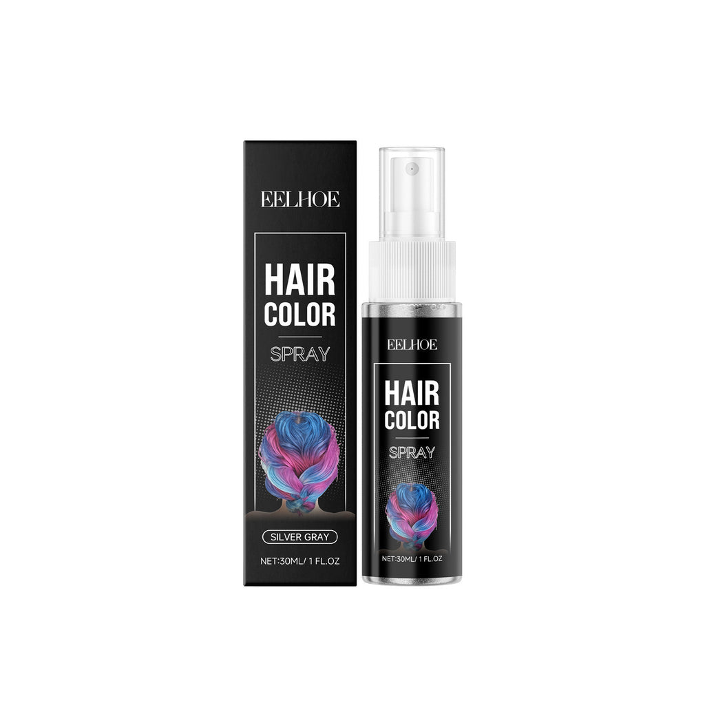 Spray de couleur de cheveux temporaire gris argenté pour même application Facile à colorier et livre Moi