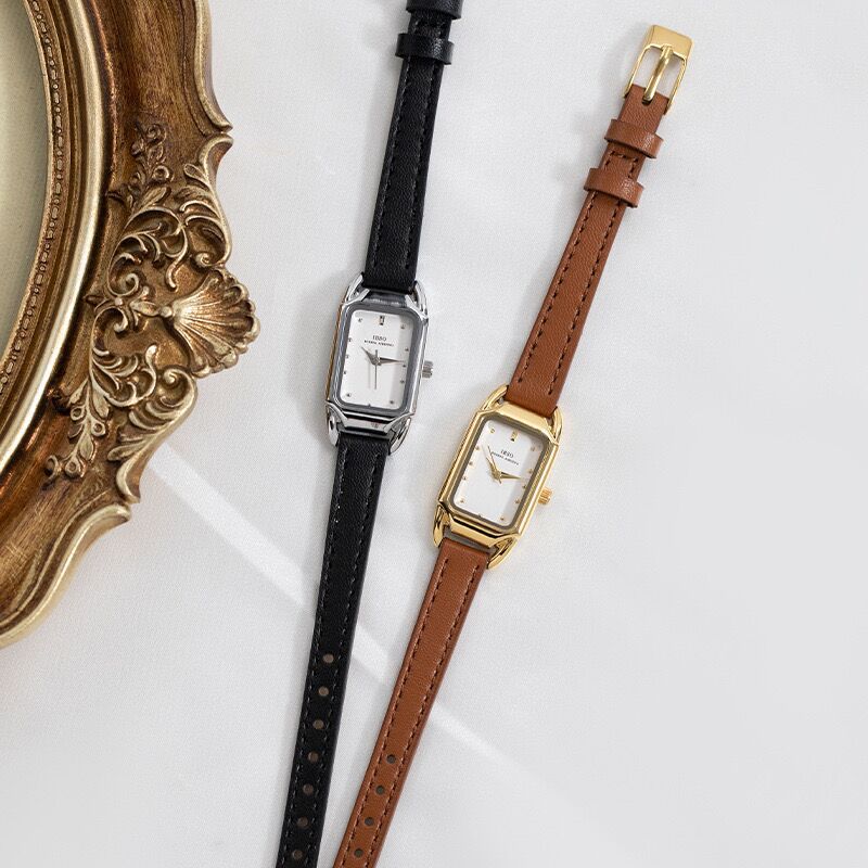 Montre de ceinture simple Retro Square pour femmes