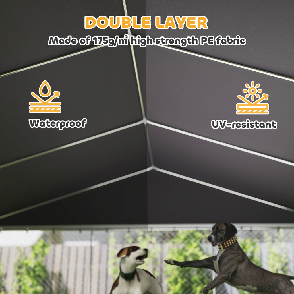 Kennel de chien extérieur robuste avec toit imperméable