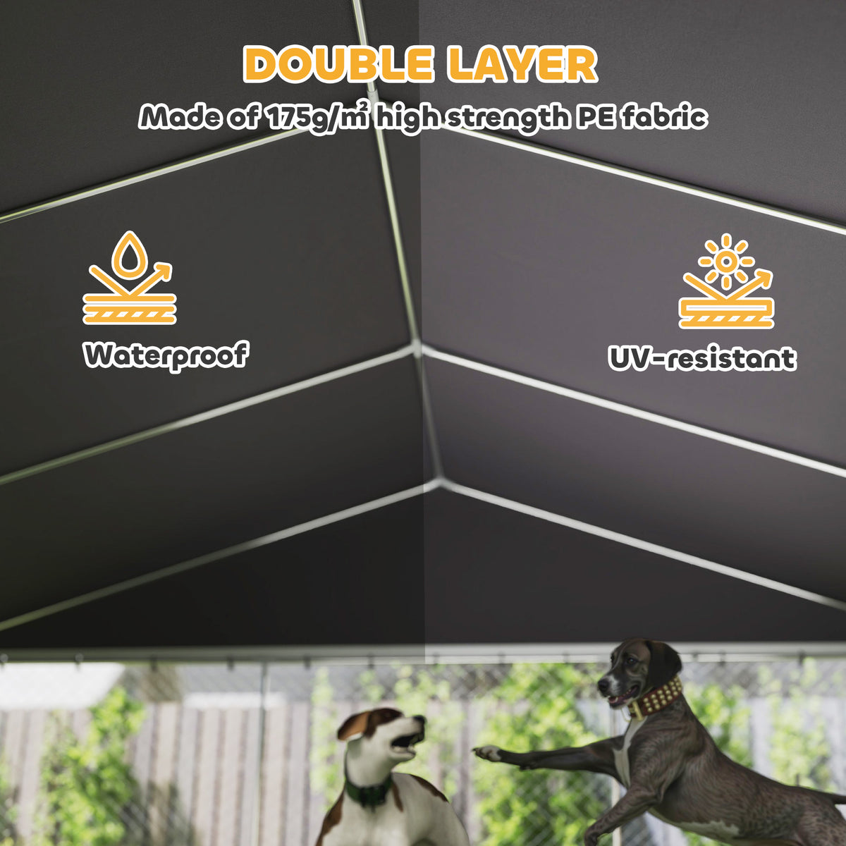 Kennel de chien extérieur robuste avec toit imperméable