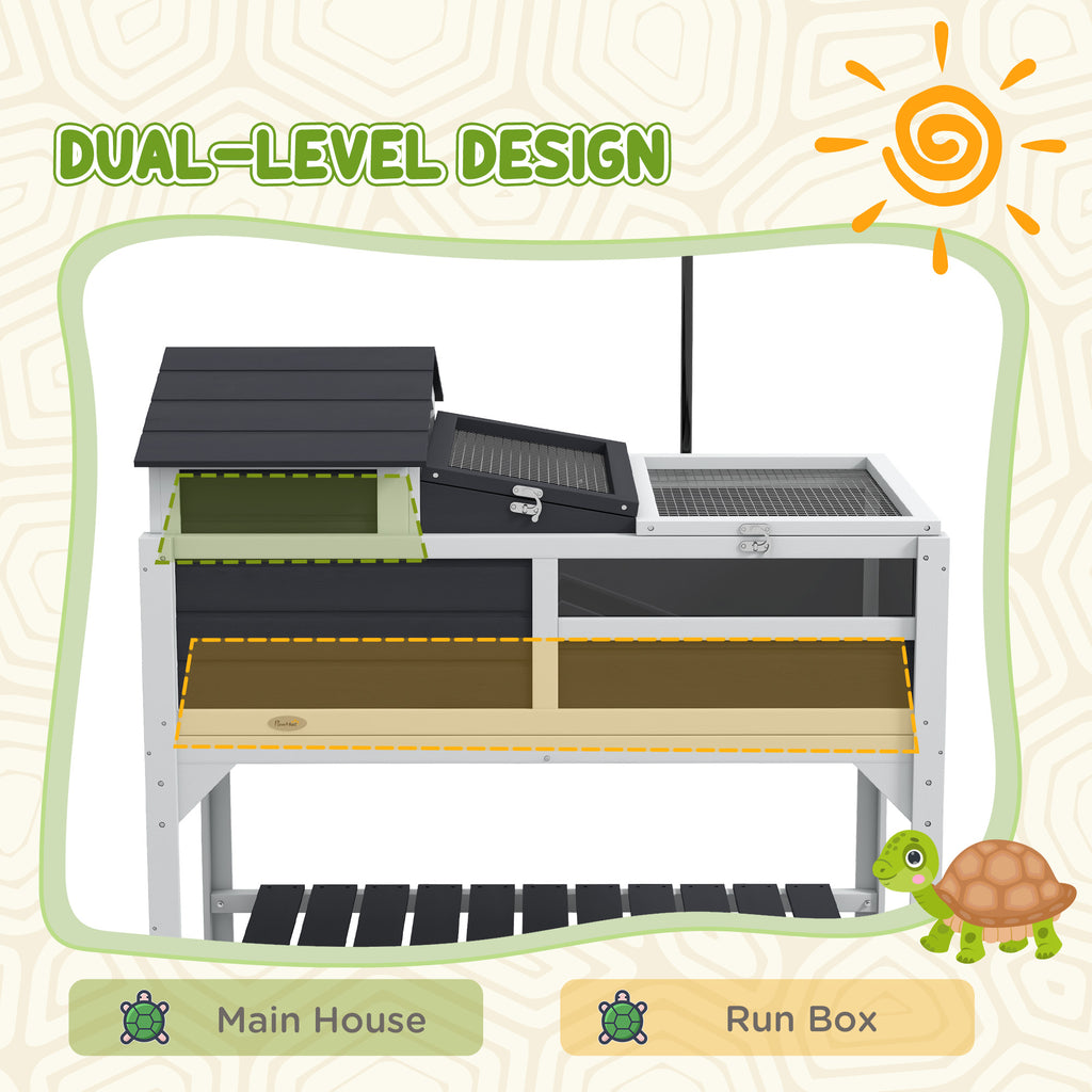 Maison de la tortue avec support de lampe réglable