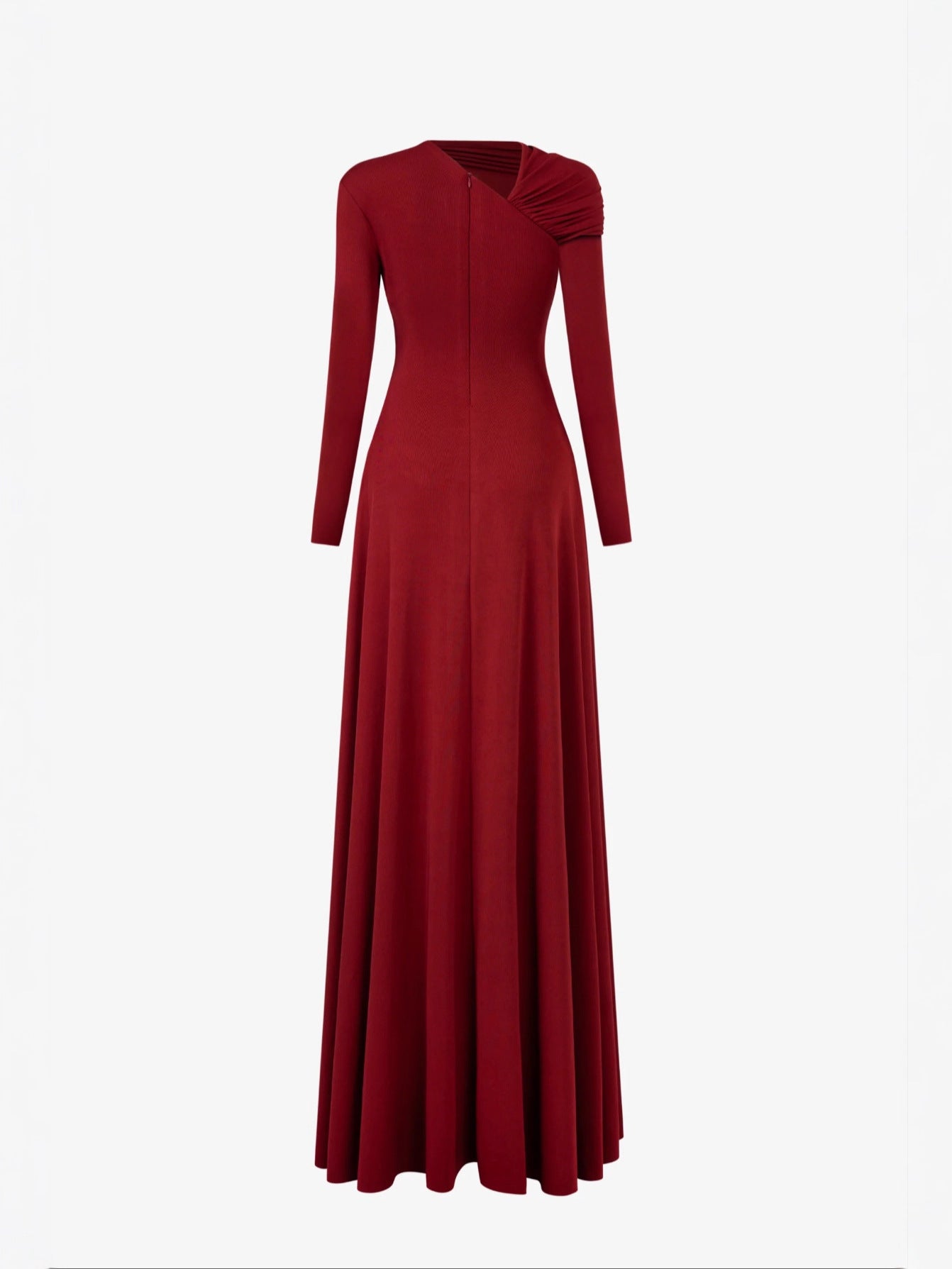 Robe asymétrique à manches longues Maxi