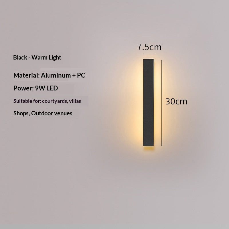 Lampe murale à bande LED étanche à l'extérieur simple