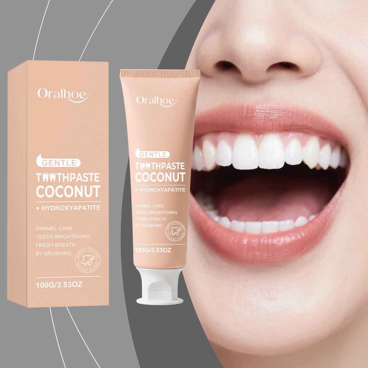 Coconut whitening toothpaste