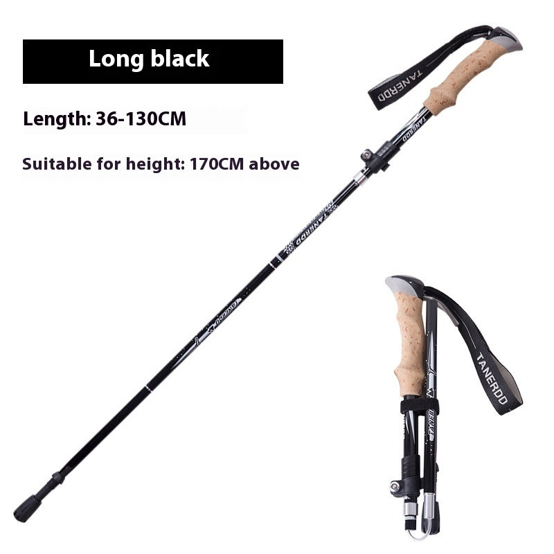 Outdoor Alpenstock Ultra léger Retractable Randonnée pliante