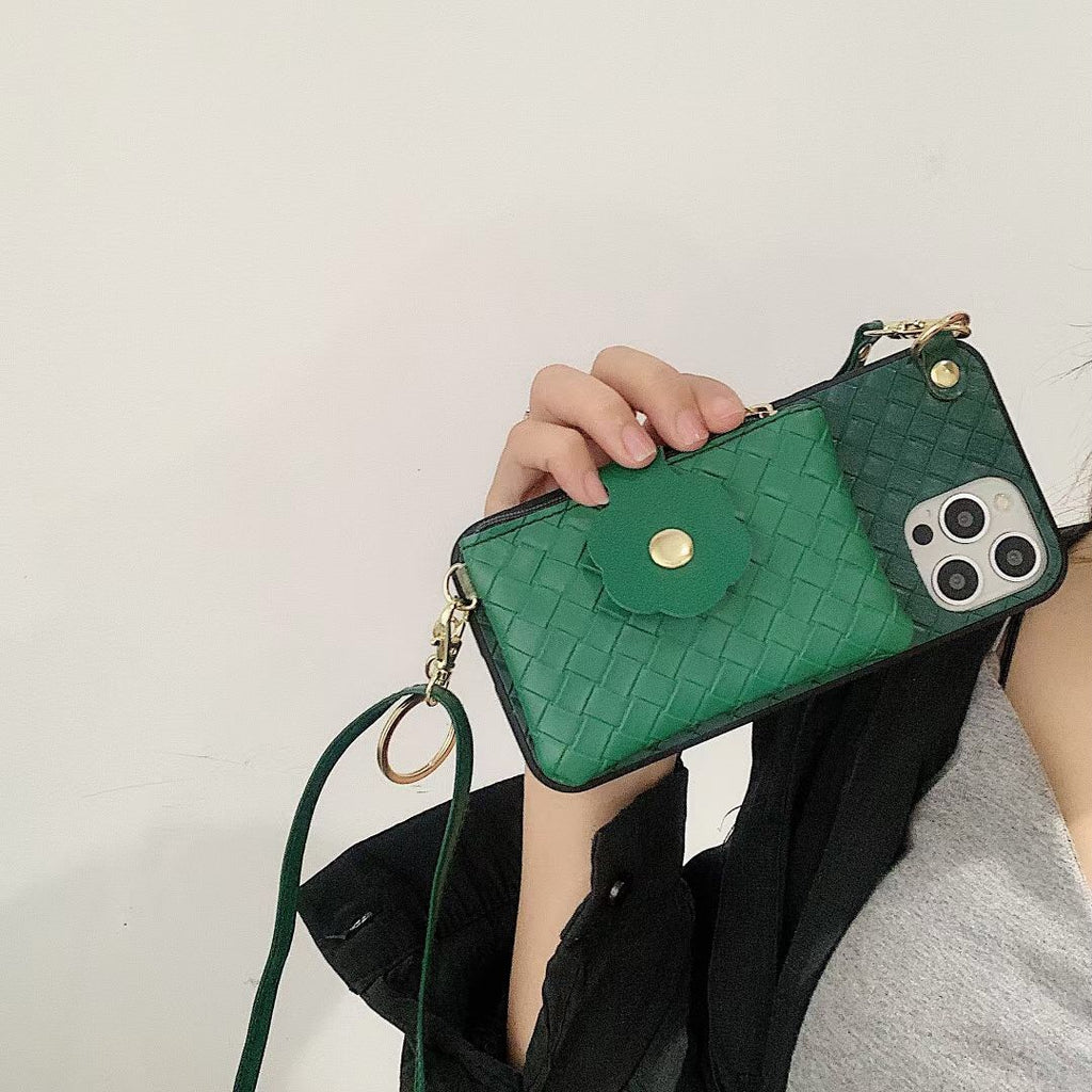 Étui téléphonique de lanyard tressé Coin Purse