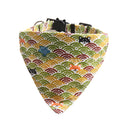 Style japonais Tang Grass modèle collier de chat deux-pièces Bow Binder triangulaire