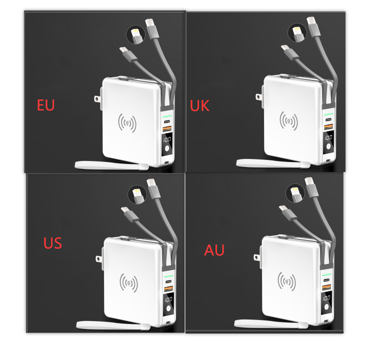 Super QI sans fil charge Trésor PD20W Banque de puissance rapide