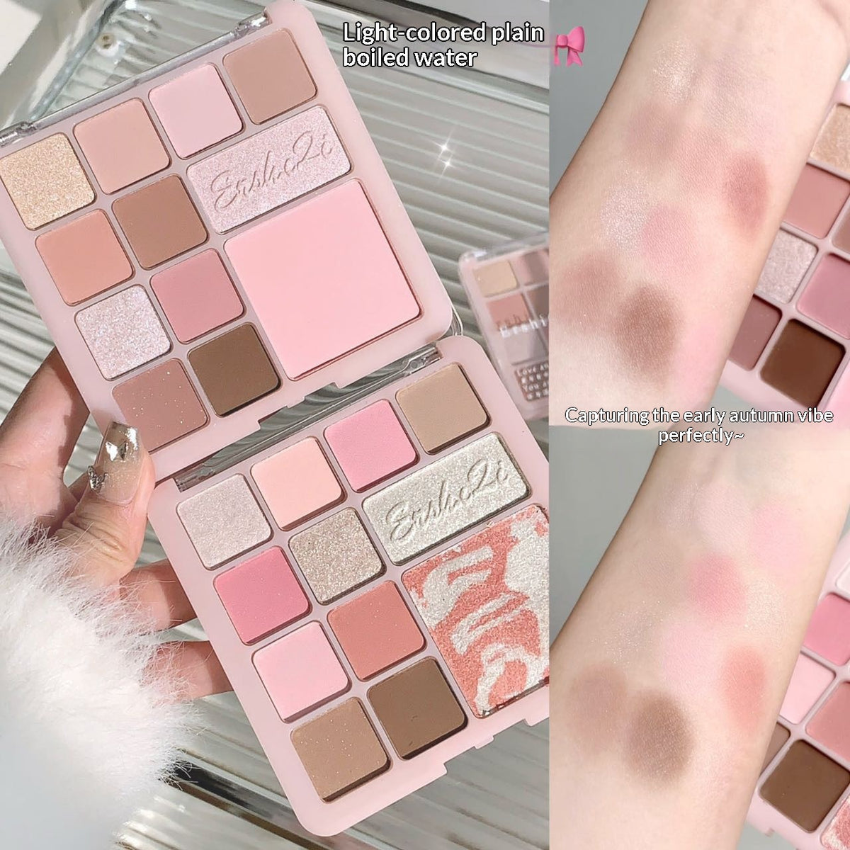 Pink Mist Floral All-in-One Palette Matte, Pearlescent & Fine Shimmer Blush Combo