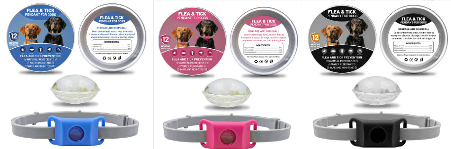 Suit de la capsule de collier de bouton d'insectifuge pour animaux de compagnie