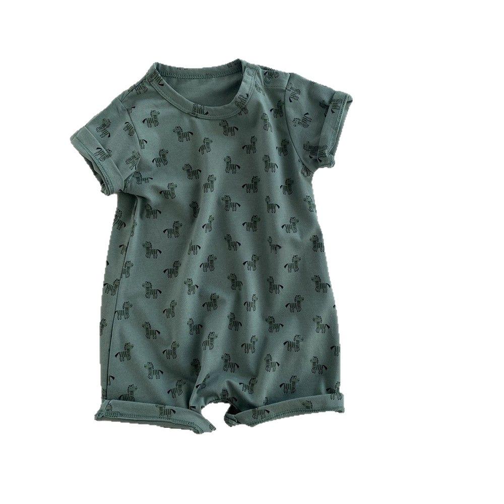 Jeu de manches courtes Romper court avec shorts à thème zèbre