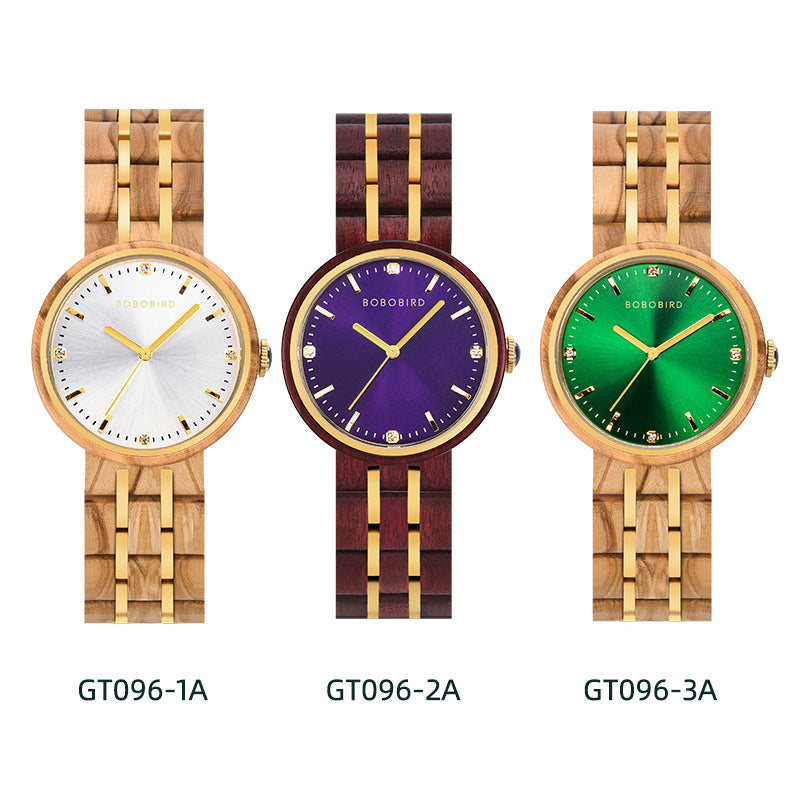 Montre Quartz trois couleurs pour femmes élégantes