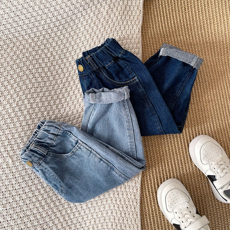 Pantalons bleu couleur solide pour garçons