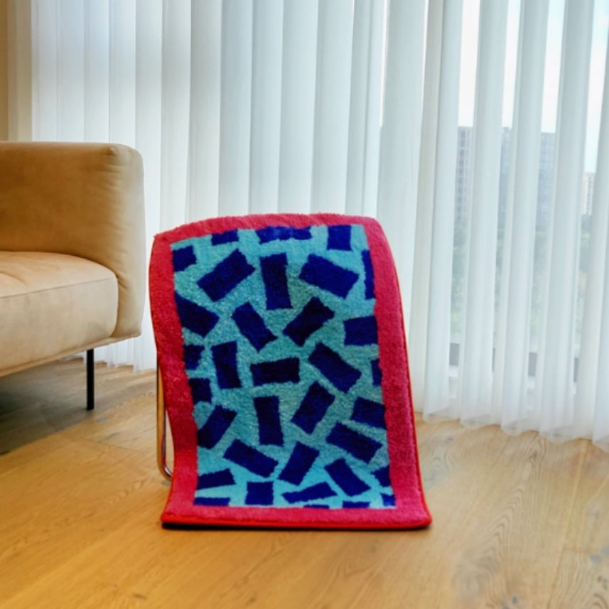 Tapis carré assorti de couleur de dopamine domestique