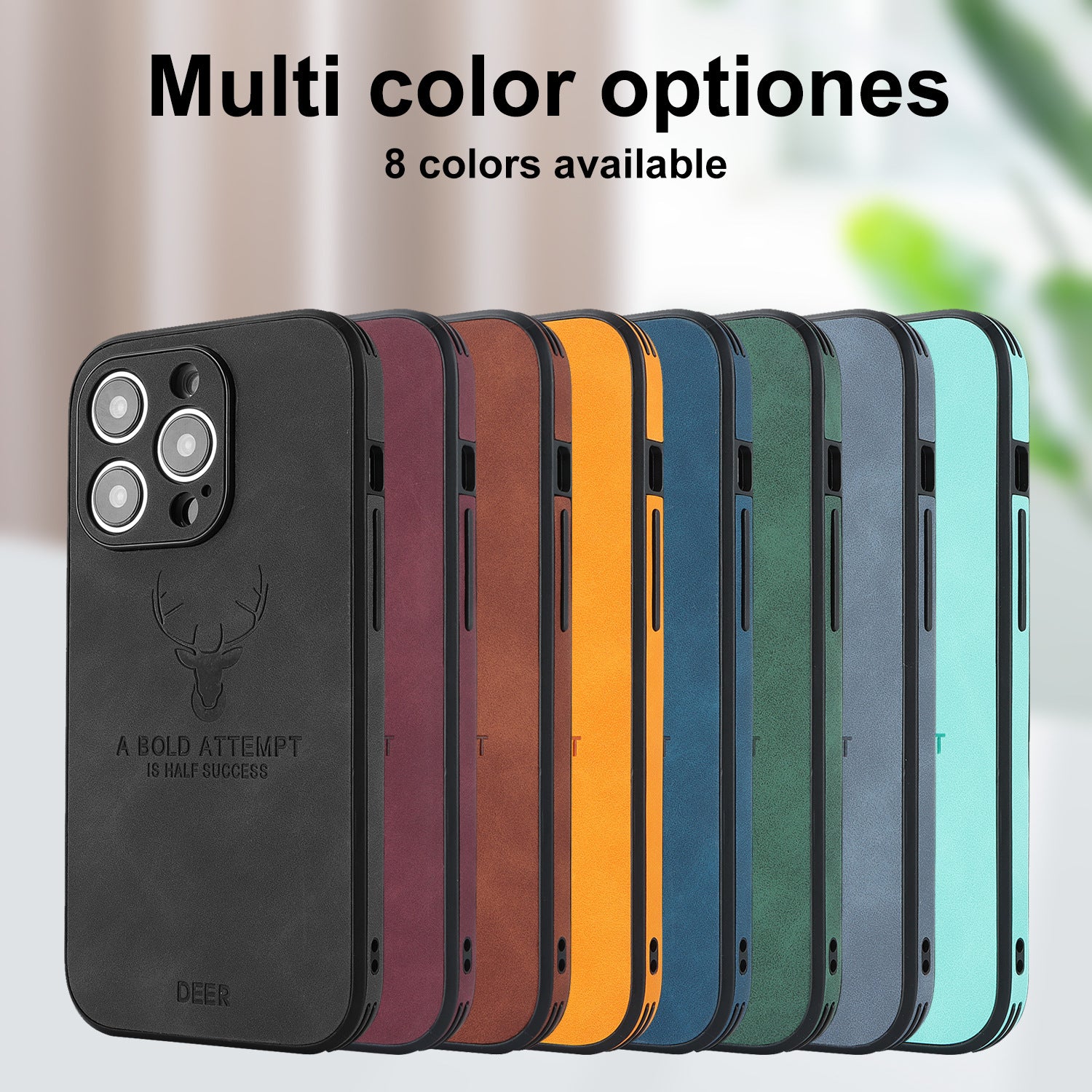 Coque de téléphone Tête de cerf intégrée magnétique résistant à la chute Couverture de protection