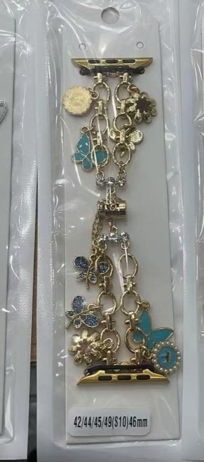 Bracelet de montre à papillon métallique