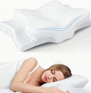 Oreiller contourné pour le soutien des épines cervicales Sommeil profond et relief de pression pour le côté S