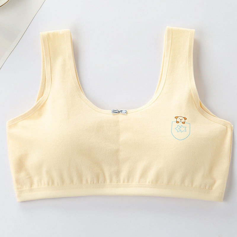 Veste d'étudiante primaire Femelle Junior High Girl Lycée Sous-vêtements Pure coton Bra