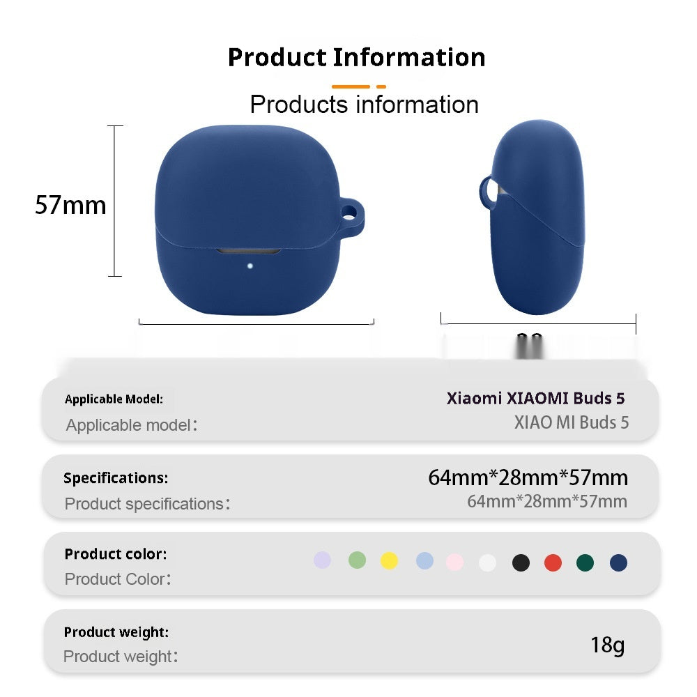 Boîtier de protection en silicone souple pour casque Bluetooth