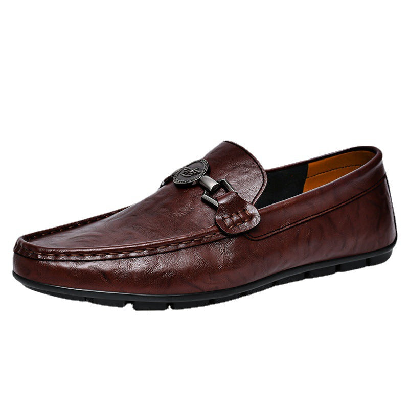 Men's Versatile Trendy Soft Leather Comfortable Casual Leather Shoes