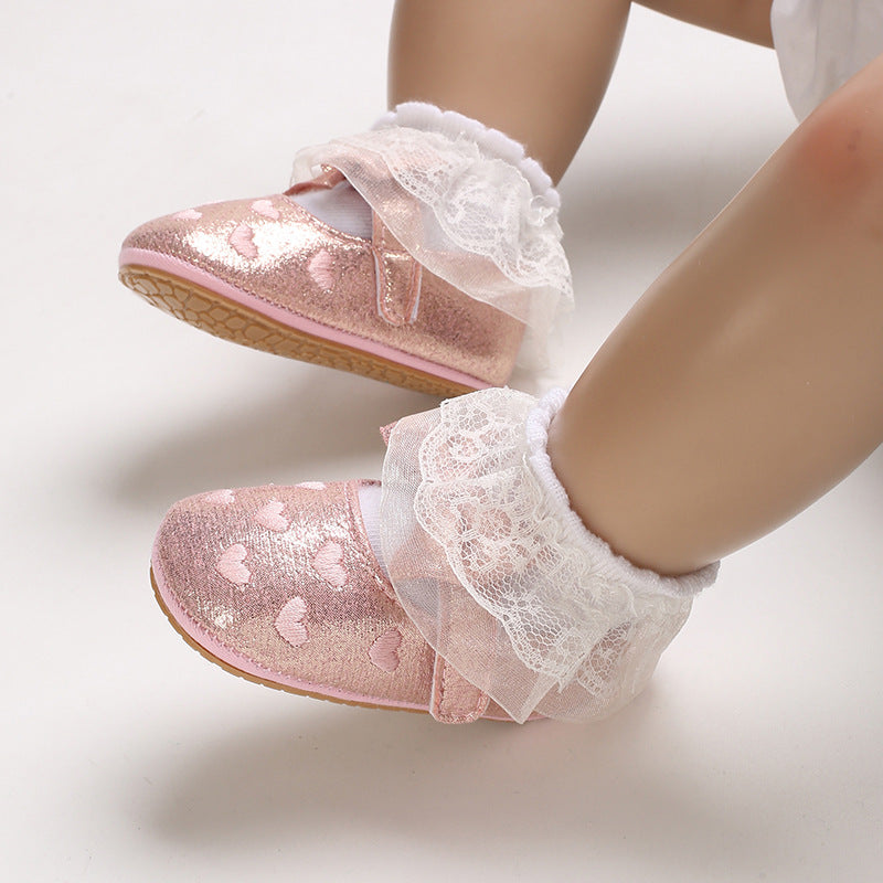 Fille Soft Rubber Semelle Princesse Bébé Bébé Bébé Chaussures