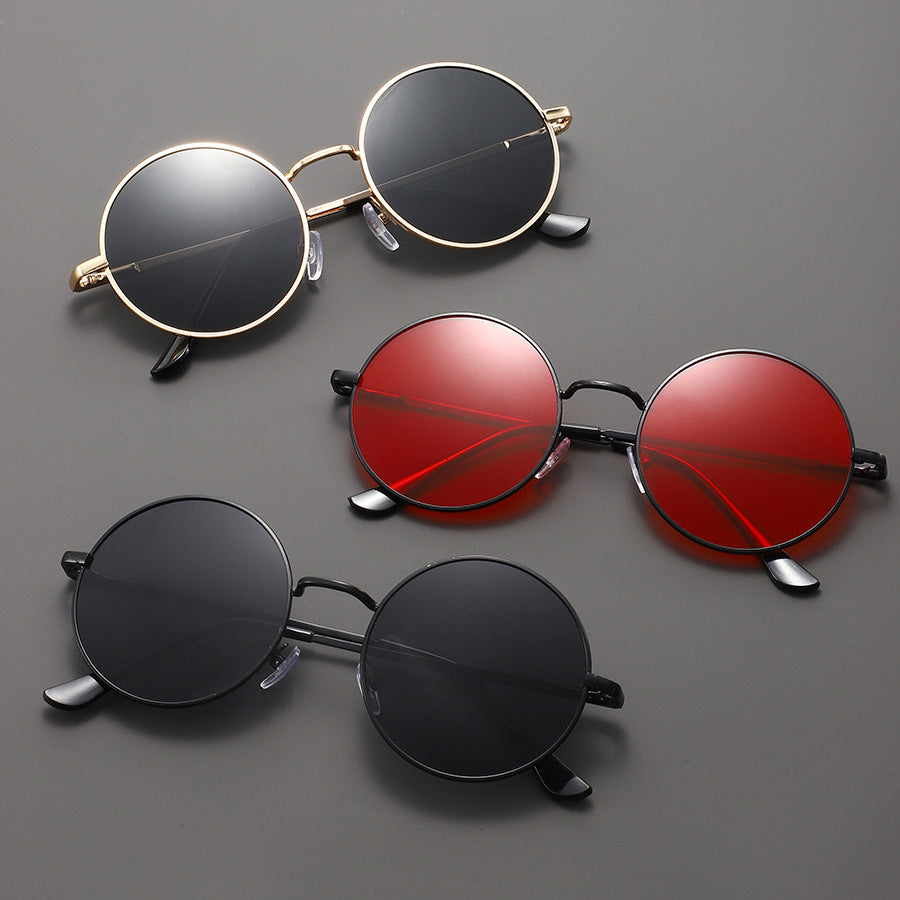 Lunettes de soleil de protection UV Vintage ronde