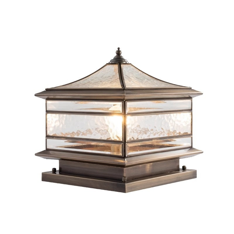 Lampe extérieure étanche à l'énergie solaire avec une base de colonnes