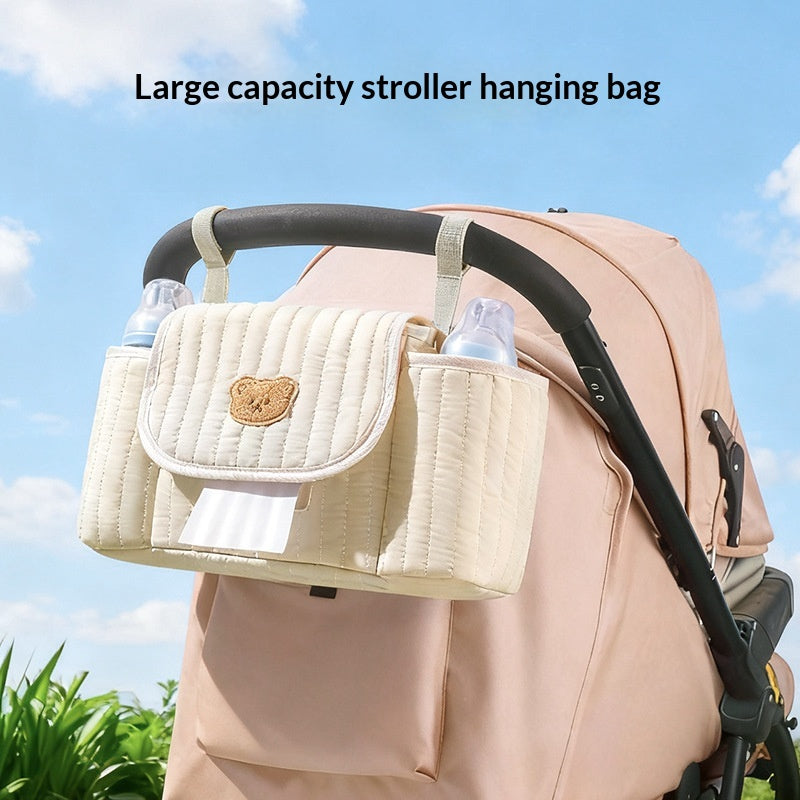 Sac matelassé à fermeture à glissière Sac à poussettes bébé